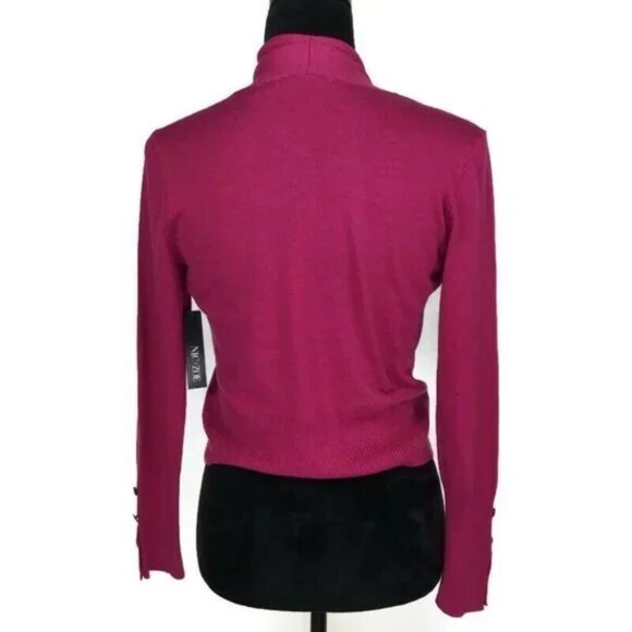 NWT Nic + Zoe Women's Open Cardigan Long Sleeve Sweater Plum Size PP $140 FF375 - Picture 2 of 5